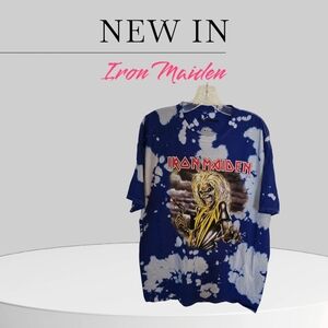 Iron Maiden Blue Tie-Dye T-Shirt NWOT